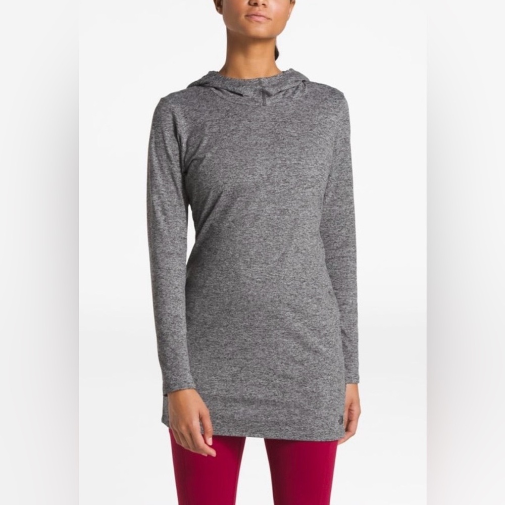 The North Face Heather Gray Performance Hoodie Top / Dress SZ Med